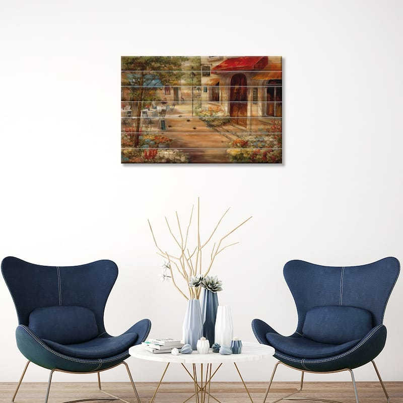 Café Afternoon III Print On Wood by Nan - Multi-Color