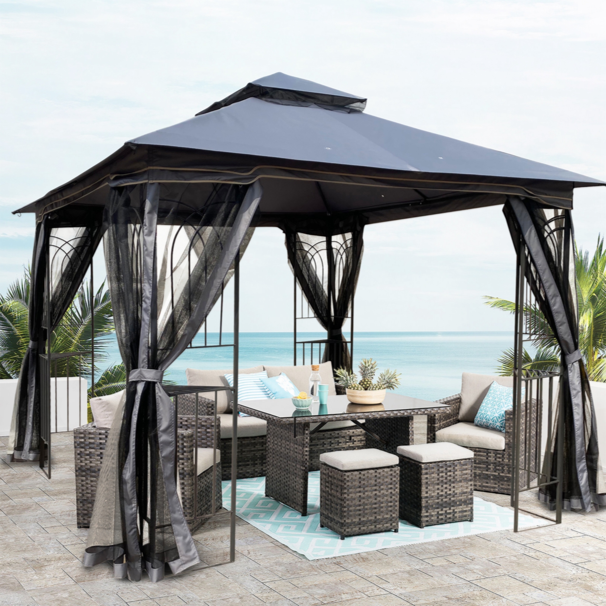 10x10 screen gazebo hot sale
