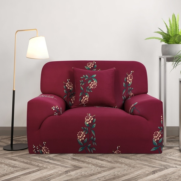 Details about   Plaid Flower Printed Sofa Cover Living Room All-inclusive Elastic Corner cover 