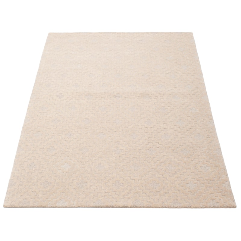 ECARPETGALLERY Hand Tufted Timeless Khaki Wool Rug - 5'0 x 7'7