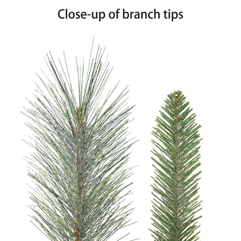 7.5' Pre-lit Dark Green PVC/Hardneedle Tree