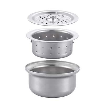 WOWOW Sink Drain Bowl Kit in Stainless Steel