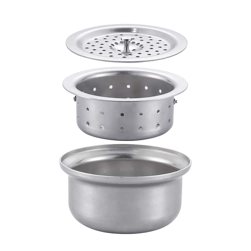 WOWOW Sink Drain Bowl Kit in Stainless Steel