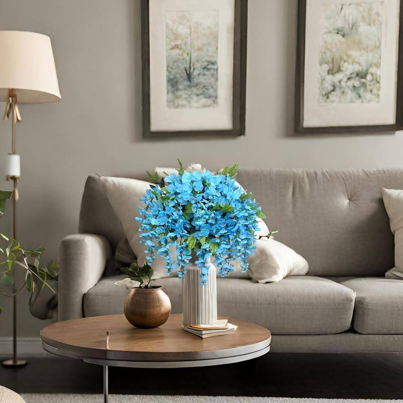 Faux Wisteria Flower Stems Bunch