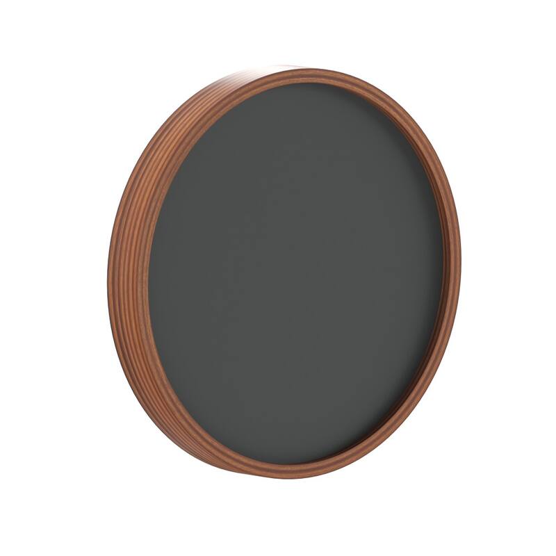 Set of 2 Commercial Grade Round Wood Framed Wall Mount Chalkboards