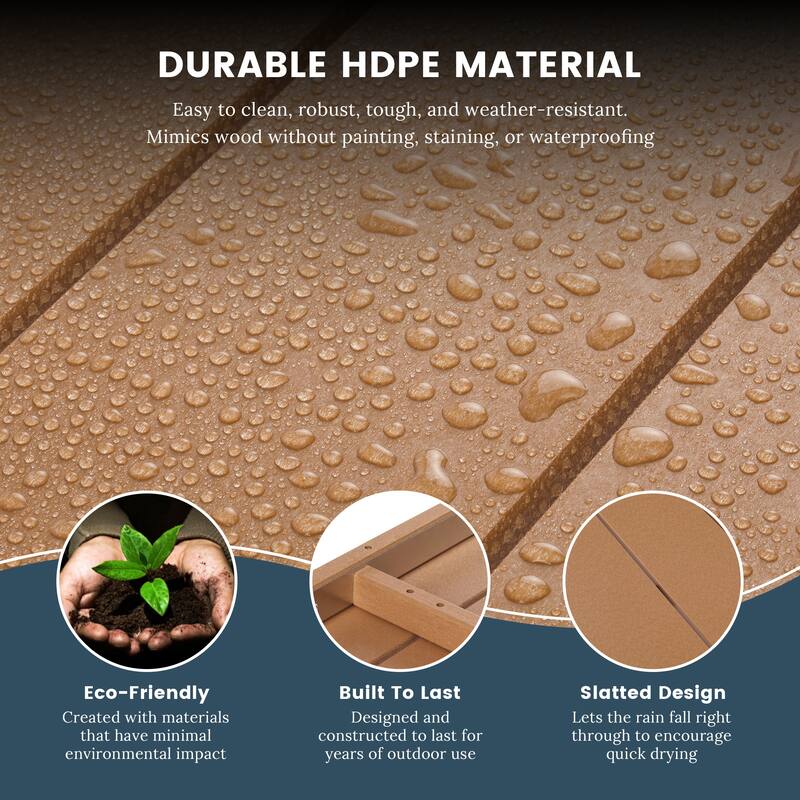 Laguna Hdpe All Weather Outdoor Patio Two Shelf Table