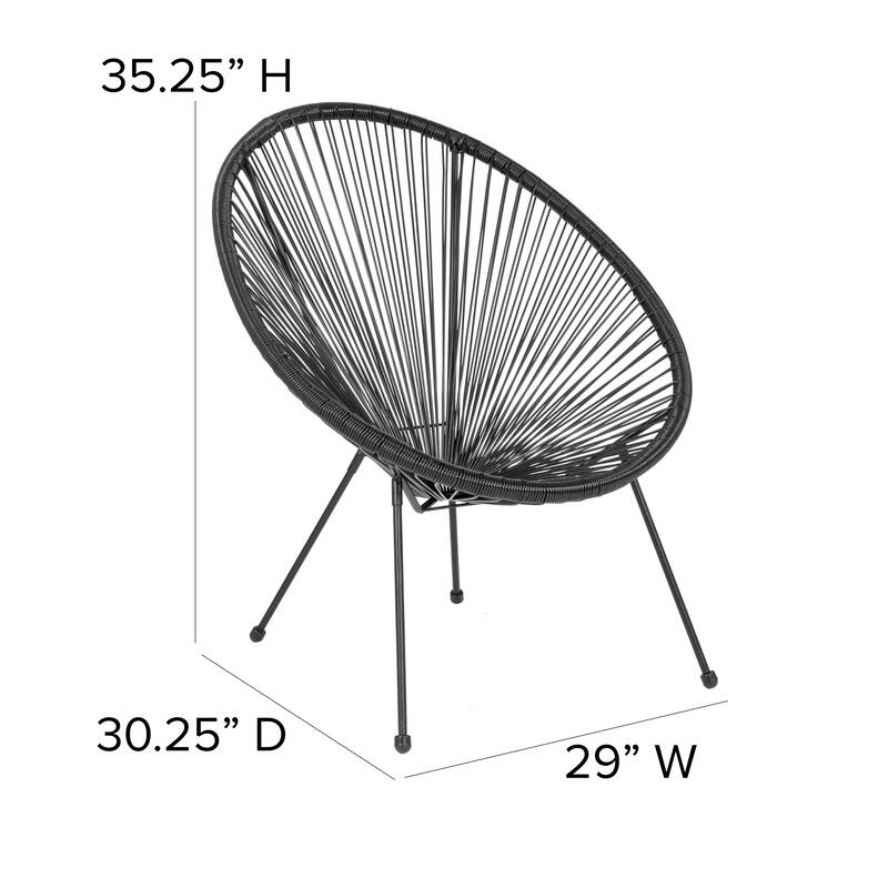 Rattan/ Bungee Papasan Lounge Chair