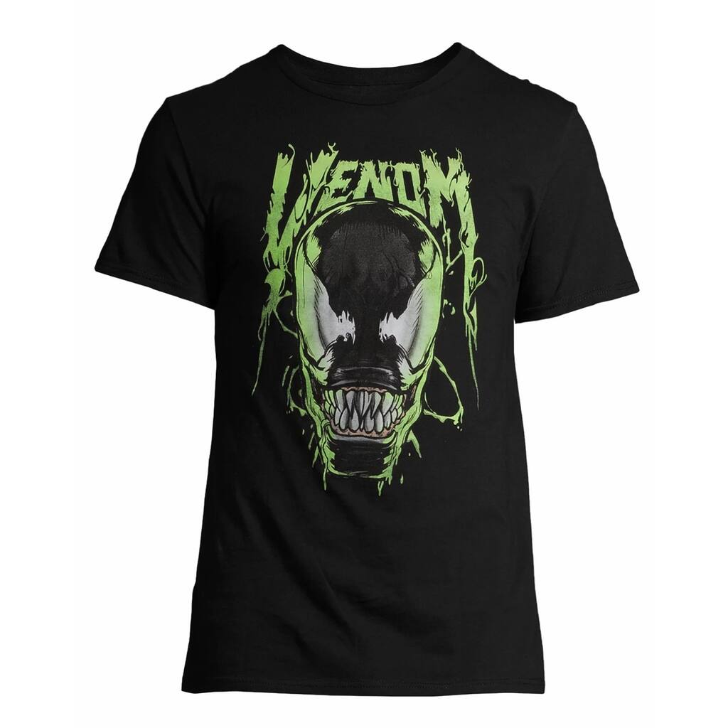 Marvel Comics Men's Spider-Man Venom Symbiote Green Ooze Character Short Sleeve Adult Extended Sizing T-Shirt