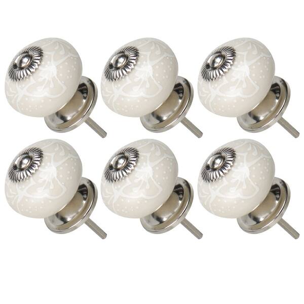 Shop 6pcs Ceramic Knobs Vintage Knob Drawer Round Pull Handle