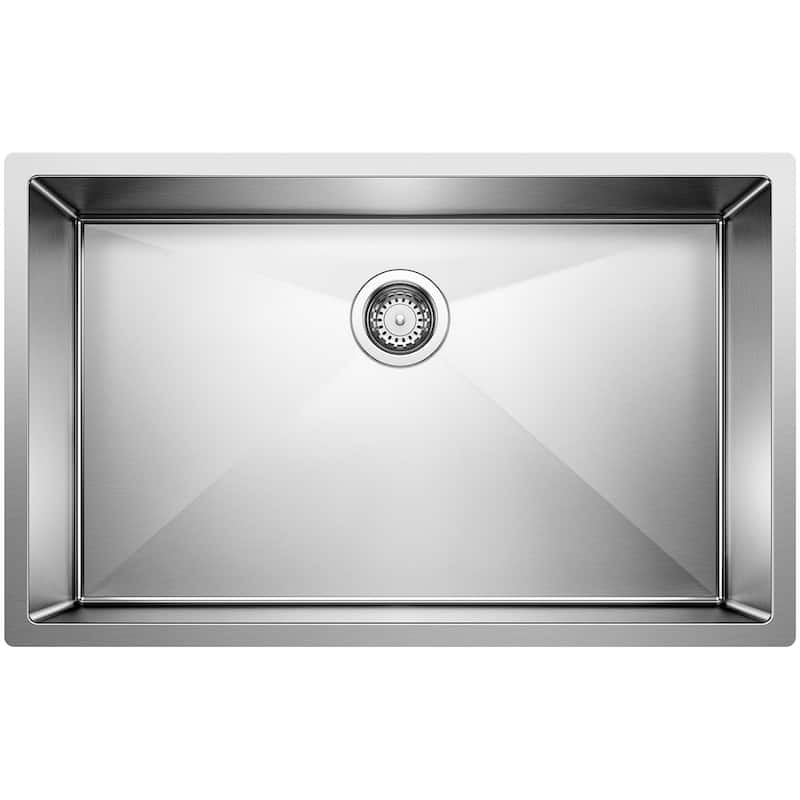Blanco Precision Single Basin Stainless Steel Kitchen Sink 32" x 20" - Satin Polished