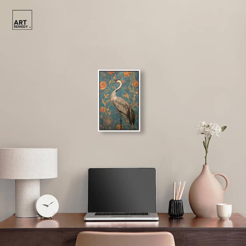 Graceful Grus Gaze Canvas by Art Remedy