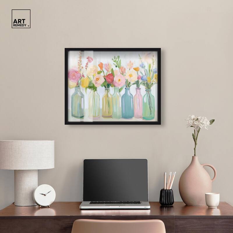 Bottled Blooms Shadowbox by Art Remedy