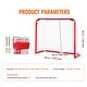 preview thumbnail 9 of 9, White-Red Steel Hockey Goal with Mesh Net and Oxford Cover