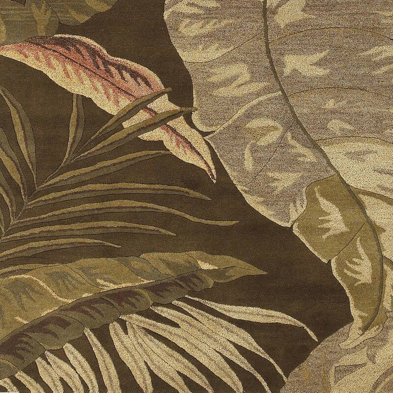 Domani Camila Mocha Tropics Hand-tufted Wool Area Rug