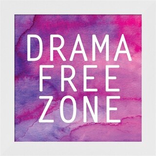 Tamara Robinson 'Drama Free Zone' Framed Art - Bed Bath &amp; Beyond - 33531576