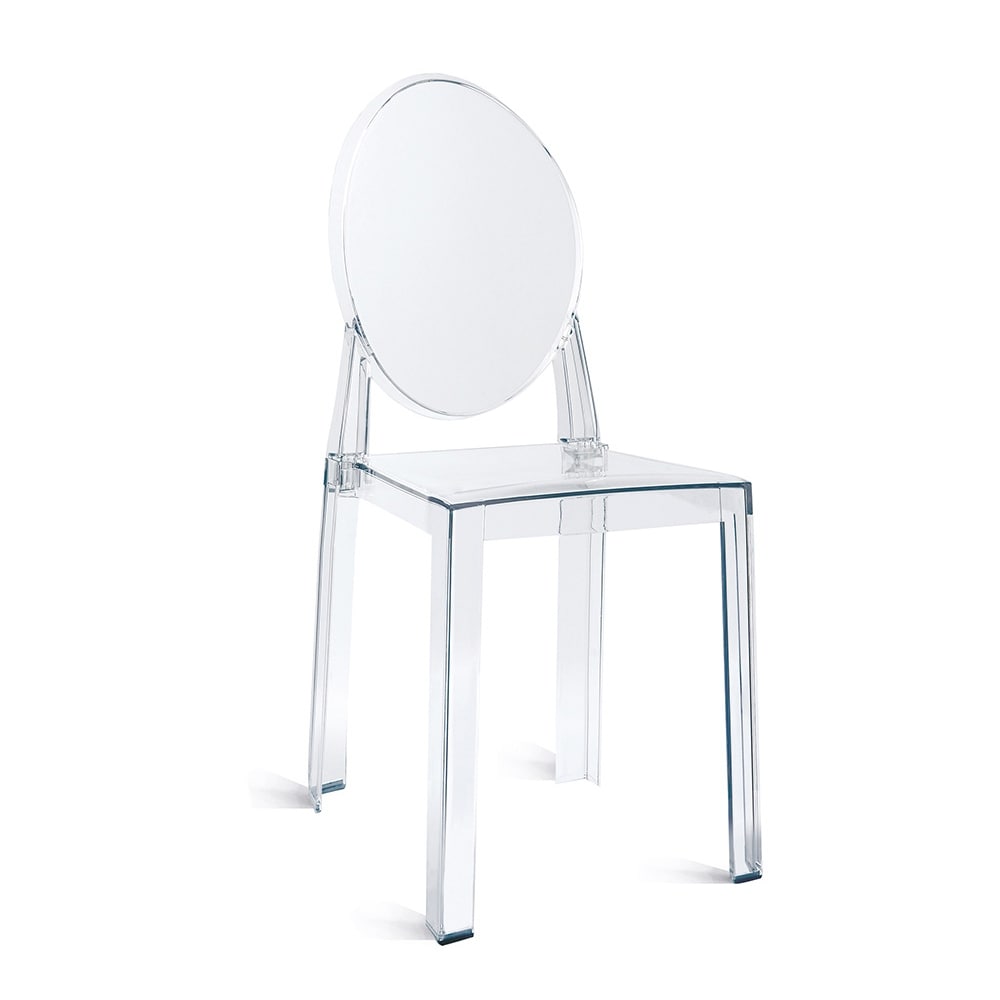 Indoor Outdoor Clear Plastic Armless Side Chairs