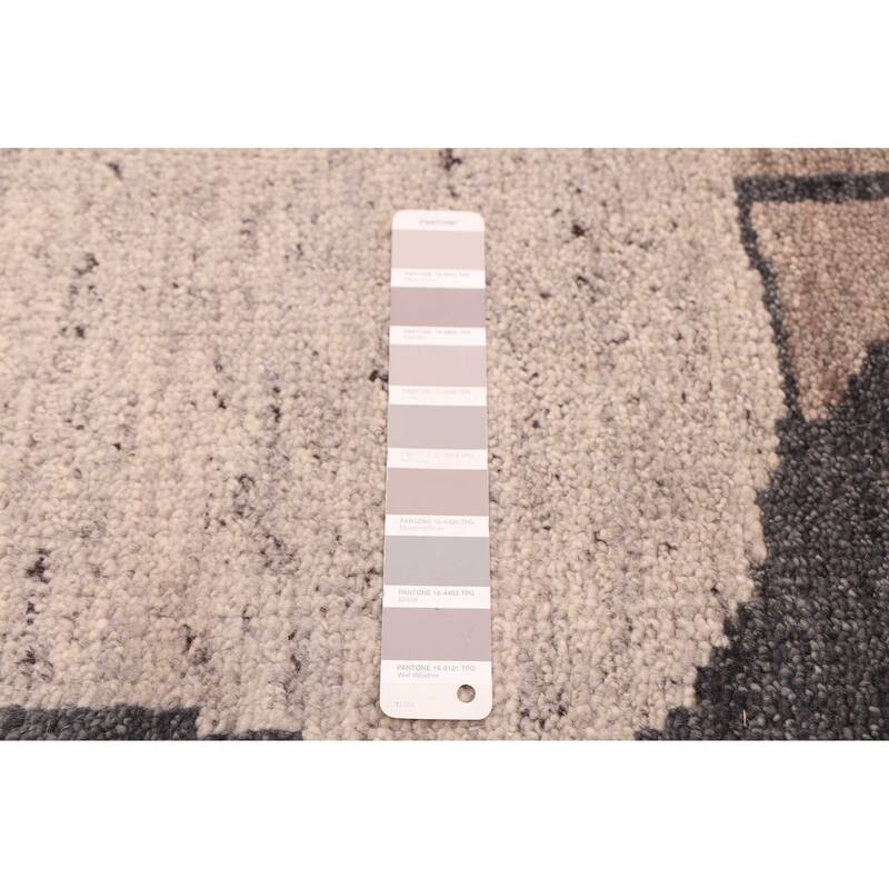 ECARPETGALLERY Hand-knotted Tangier Light Grey Wool Rug - 5'1 x 7'11