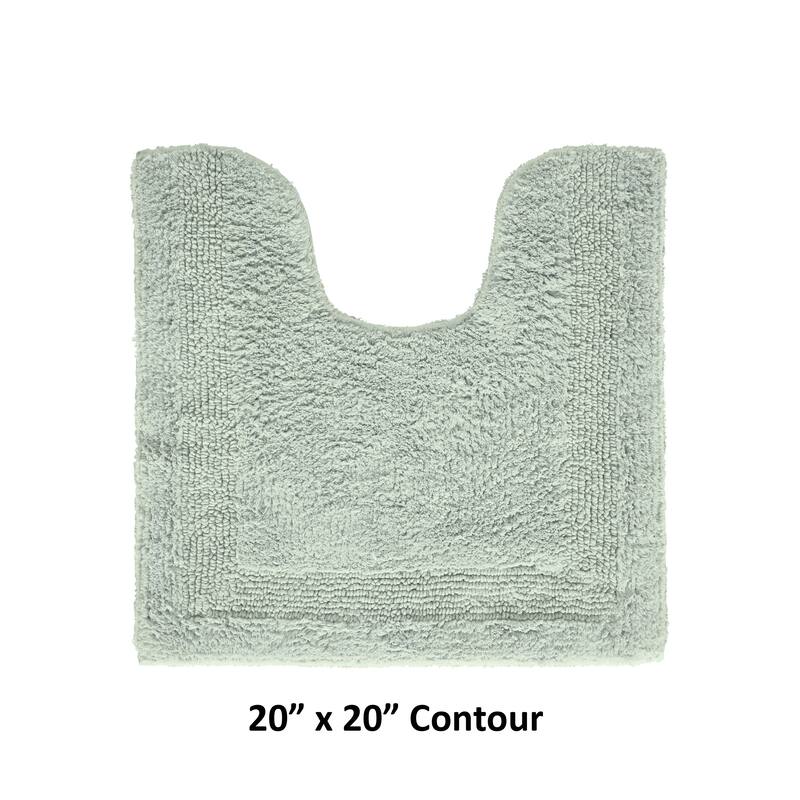 Better Trends Bath Rugs 100% Cotton Reversible Highly Water Absorbent Bathroom Rug for Shower, Sink, Bath Mats - Lux Collection