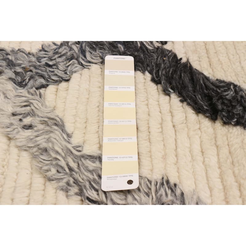 ECARPETGALLERY Hand-knotted Tangier Cream Wool Rug - 5'4 x 8'0