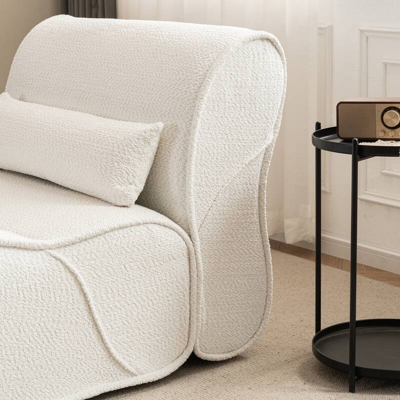 Soft Pellet Velvet Recliner - Comfortable Lounge Chair with Waist Pack Padding, Modern Design, Ideal for Living Room, Bedroom or
