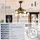 preview thumbnail 12 of 19, 48 Inch Retractable Clear 4-Blade Modern Sputnik Ceiling Fans with Light (excl.bulb) Luxury Chandelier