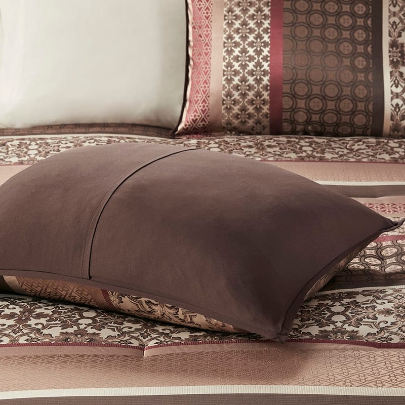 7-Piece Jacquard Comforter Set - Elegant Traditional Bedding Ensemble