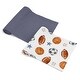 preview thumbnail 1 of 4, Sweet Jojo Designs Sports Theme Boy 2 Pack 100% Cotton Muslin Baby Swaddle Receiving Blankets - Solid Blue, Vintage Sport Themed