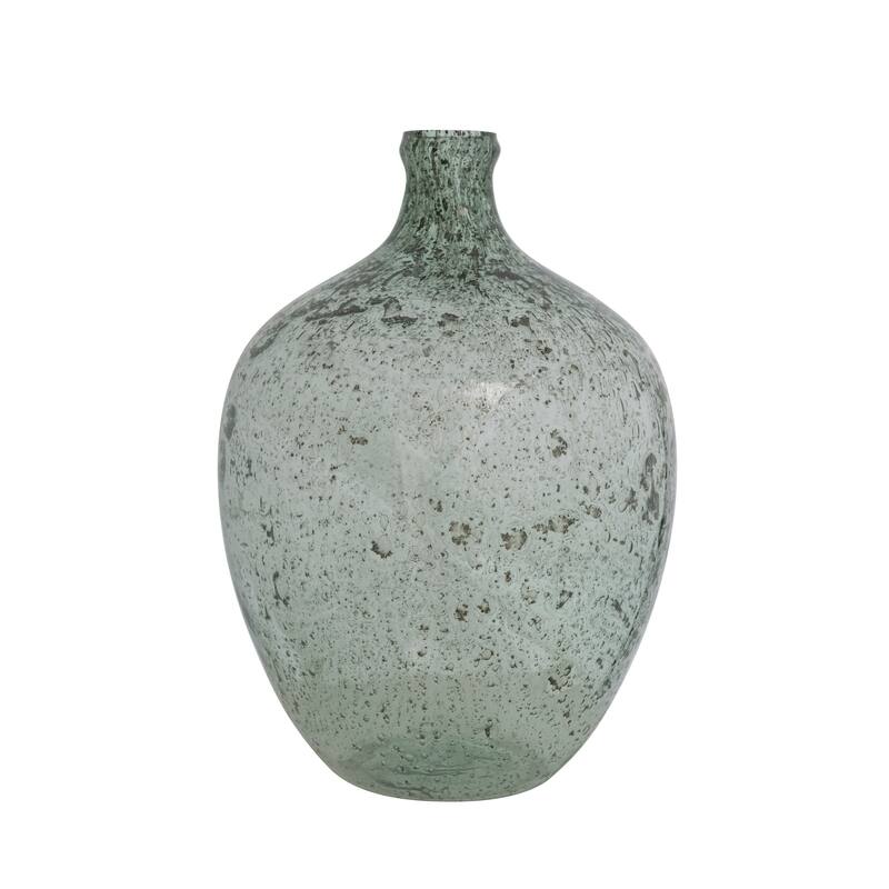 Glass Vase - Green - 11.0"L x 11.0"W x 15.0"H