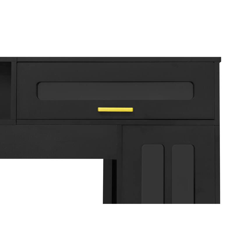 98" W Wall Unit TV Stand with Storage for TVs up to 80", Modern TV Console Entertainment Center with Bookshelves for Living Room