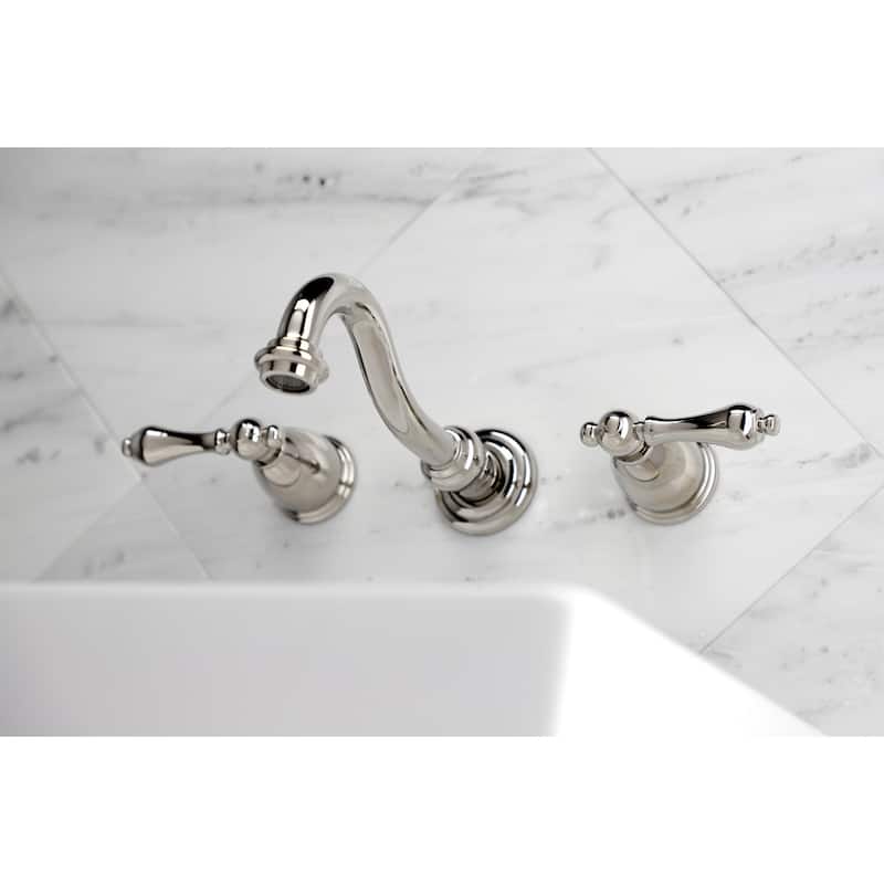 Kingston Brass Vintage Two-Handle 3-Hole Wall Mount Bathroom Faucet