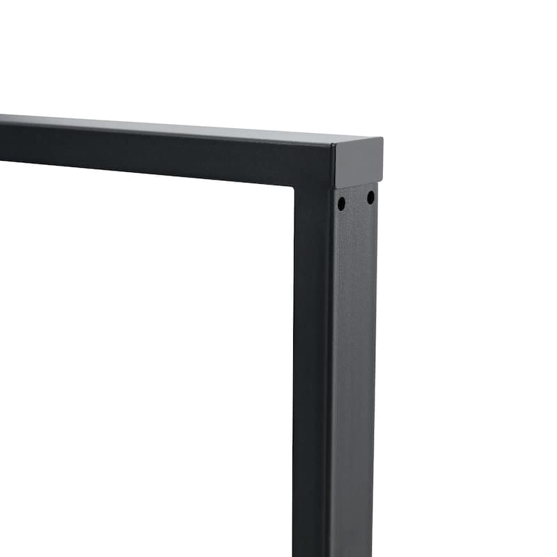 Retro Rectangular Dining Table Set for 6, 55-Inch Wood Table with 6 Linen Dining Chairs for Kitchen & Dining Room