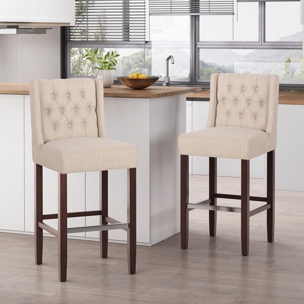 Tufted wingback on sale bar stools
