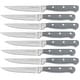 preview thumbnail 8 of 17, 8-Piece Steak Knife Set - High Carbon Stainless Steel Serrated Blades, Ergonomic Handles, Black Grey - 8 Piece