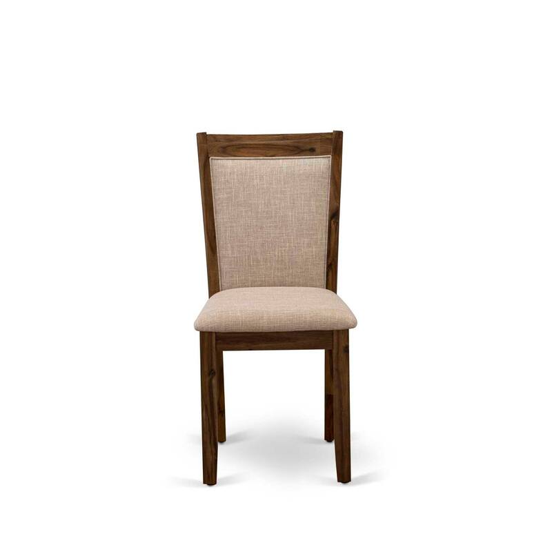 3-Piece Antique Walnut Solid Wood Top - Upholstered Dining Room Set - Seats-4