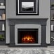 preview thumbnail 14 of 26, Real Flame Deland Electric Grand Fireplace in White 63" Grey