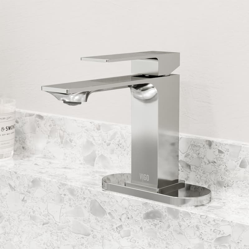VIGO Dunn 6" H Single Handle Single Hole Bathroom Faucet