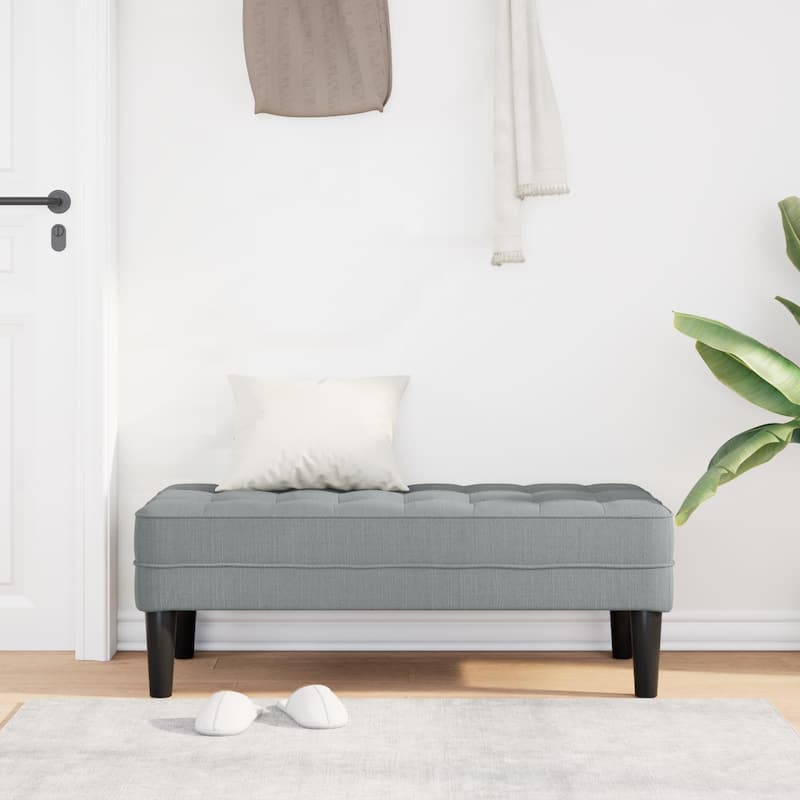 Elegant Fabric Storage Ottoman in Multiple Colors - 44.5 x 22.4 x 15.4 in