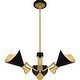 preview thumbnail 4 of 8, Arden 3-Light Matte Black Chandelier