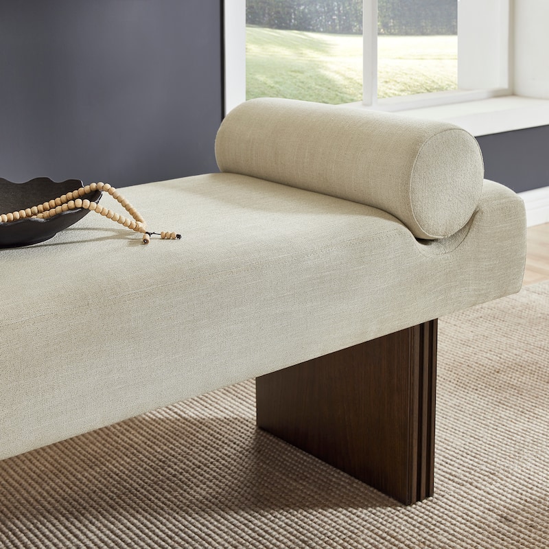 Roundhill Furniture Brooke Contemporary Upholstered Bench