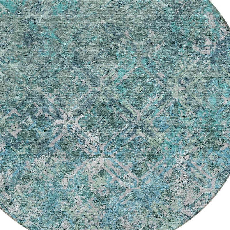 HomeRoots Geometric Transitional Rectangle Outdoor Rug