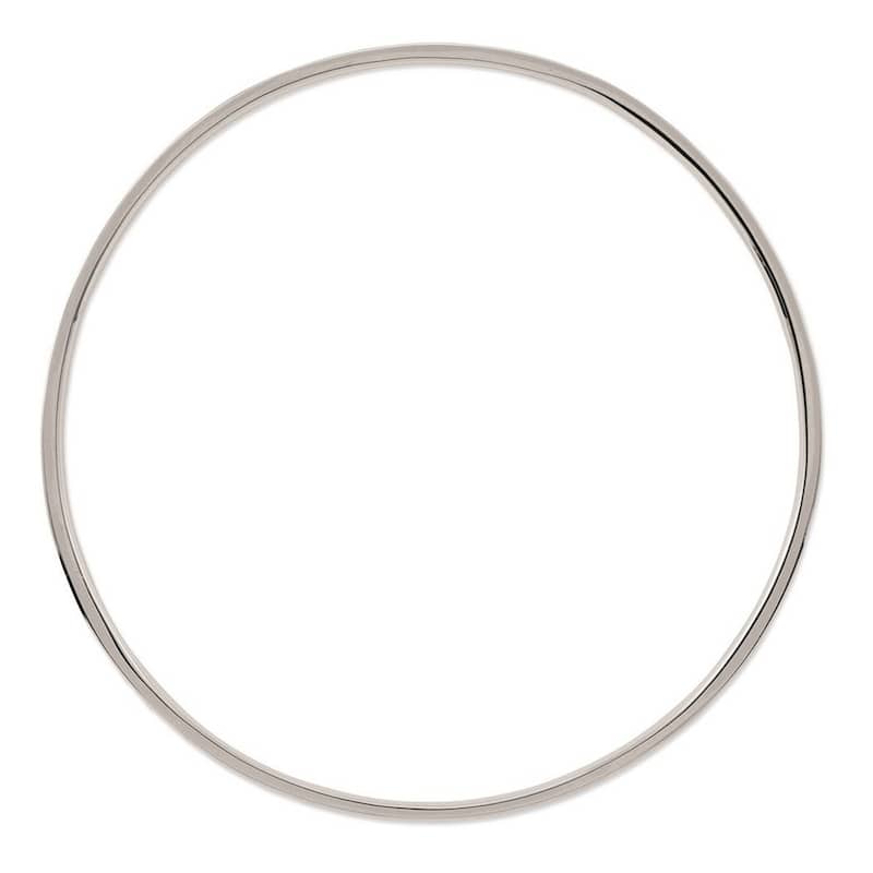 Curata 925 Sterling Silver 7" Polished Brown Enamel Slip-on Stackable Bangle Bracelet