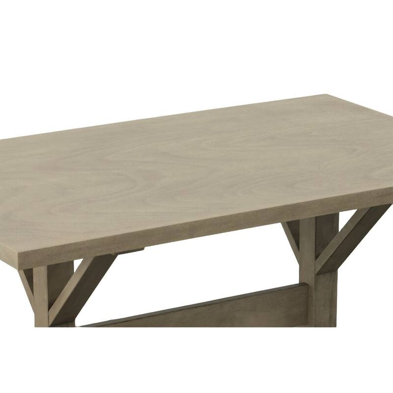 Weathered Style X-Shaped Trestle Table - 48" - Gray