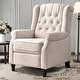preview thumbnail 11 of 11, Pushback Recliner Chair, Fabric Armchair Push Back Recliner with Rivet Decoration, Single Sofa Accent Chair