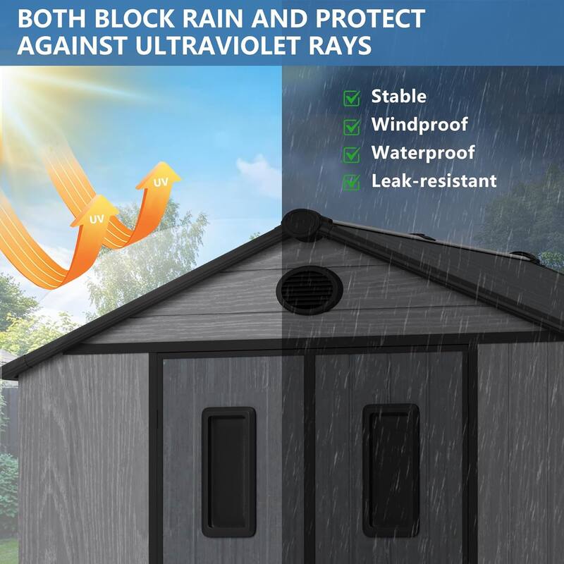 Bezseller Outdoor Storage Tool Shed with Door and Floor