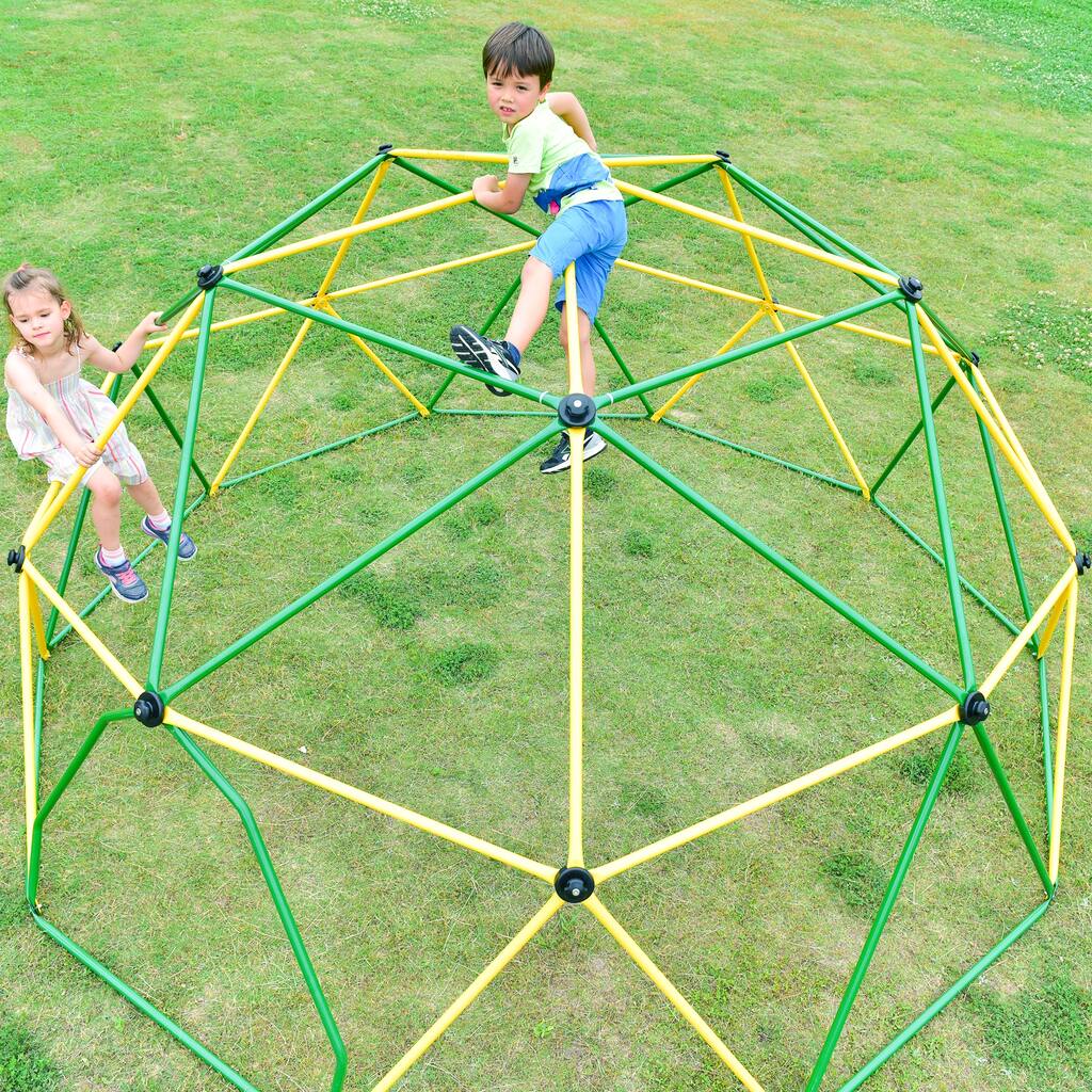 Kids Climbing Dome Tower - 12 ft Jungle Playground Climber Play Center, Rust & UV Resistant Steel Supporting 1000 LBS