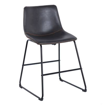 Clayton - Counter Stool - Vintage Faux Leather Upholstery