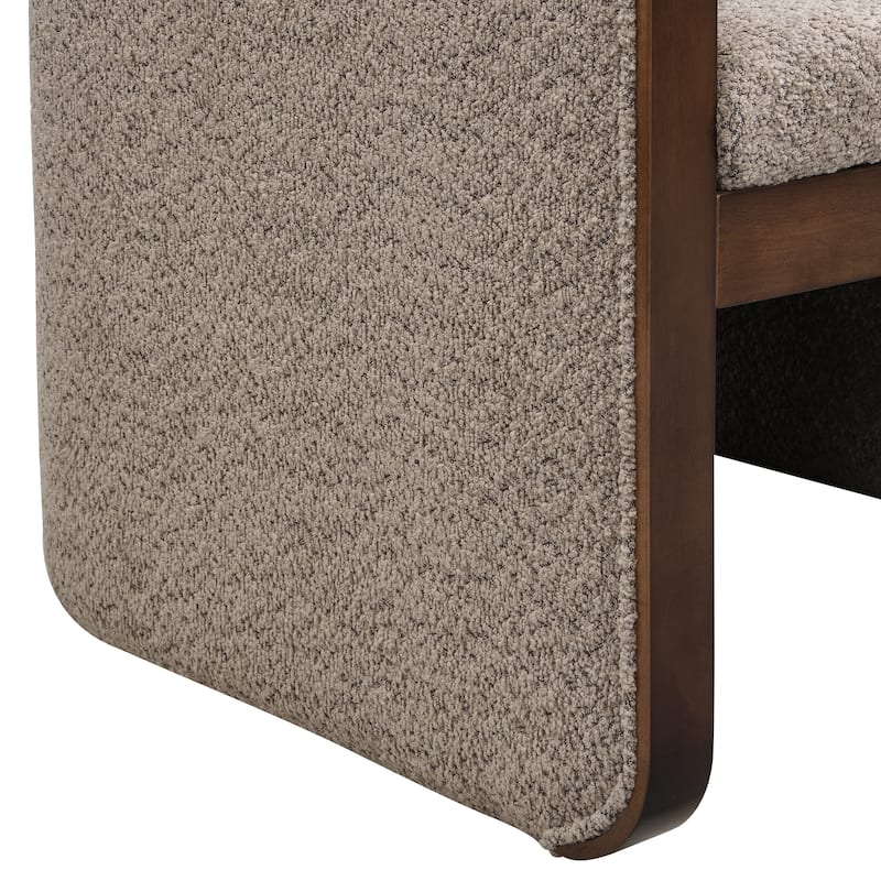 Christopher Knight Home Thaloren Rubberwood Fabric Arm Chair with Upholstered Accent