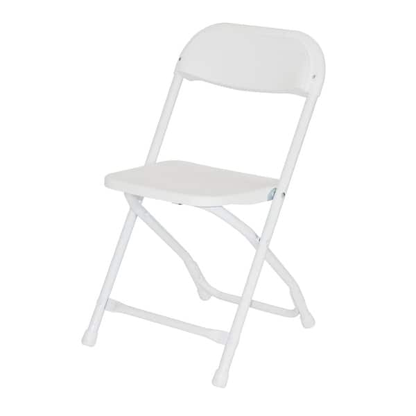 slide 1 of 3, Chair - Rhino Children's Plastic Folding - White (10/Box)