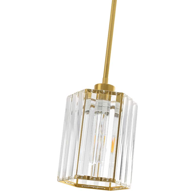 1-Light Crystal Pendant Lighting Fixtures for Sloped Ceiling
