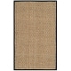 preview thumbnail 75 of 169, SAFAVIEH Natural Fiber Marina Basketweave Seagrass Rug 2' x 3' - Natural/Black